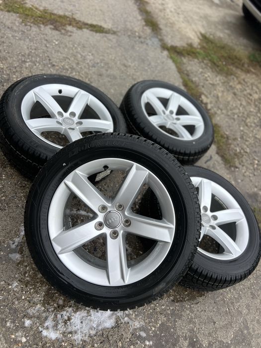 ЧИСТО НОВИ джанти AUDI с НОВИ ЗИМНИ гуми Dunlop 225/55/17 .