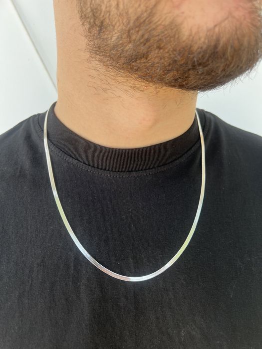 Lant Una Vida Snake For Men, Argint 925, Lungime 60 cm