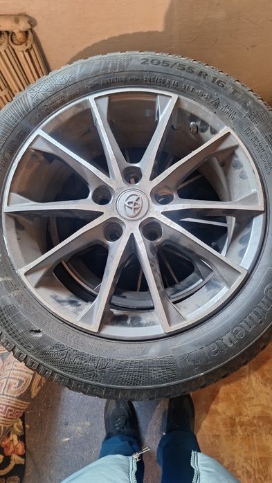 Титановый диск с зимней шины R16 5*114,3, 205/55