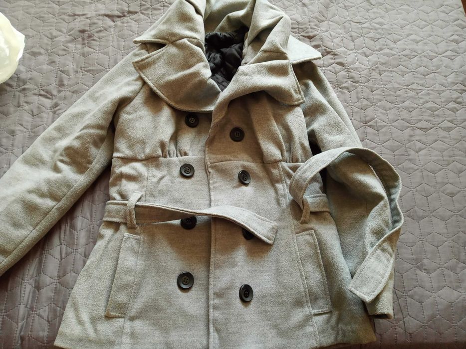 Палто, светло сиво