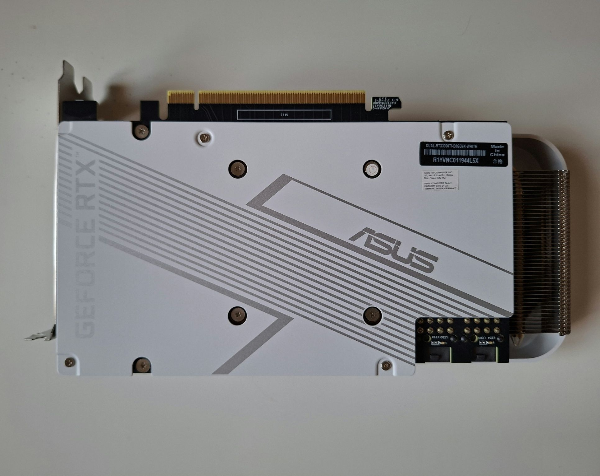 Asus Dual Nvidia Rtx 3060ti oc 8gb white
