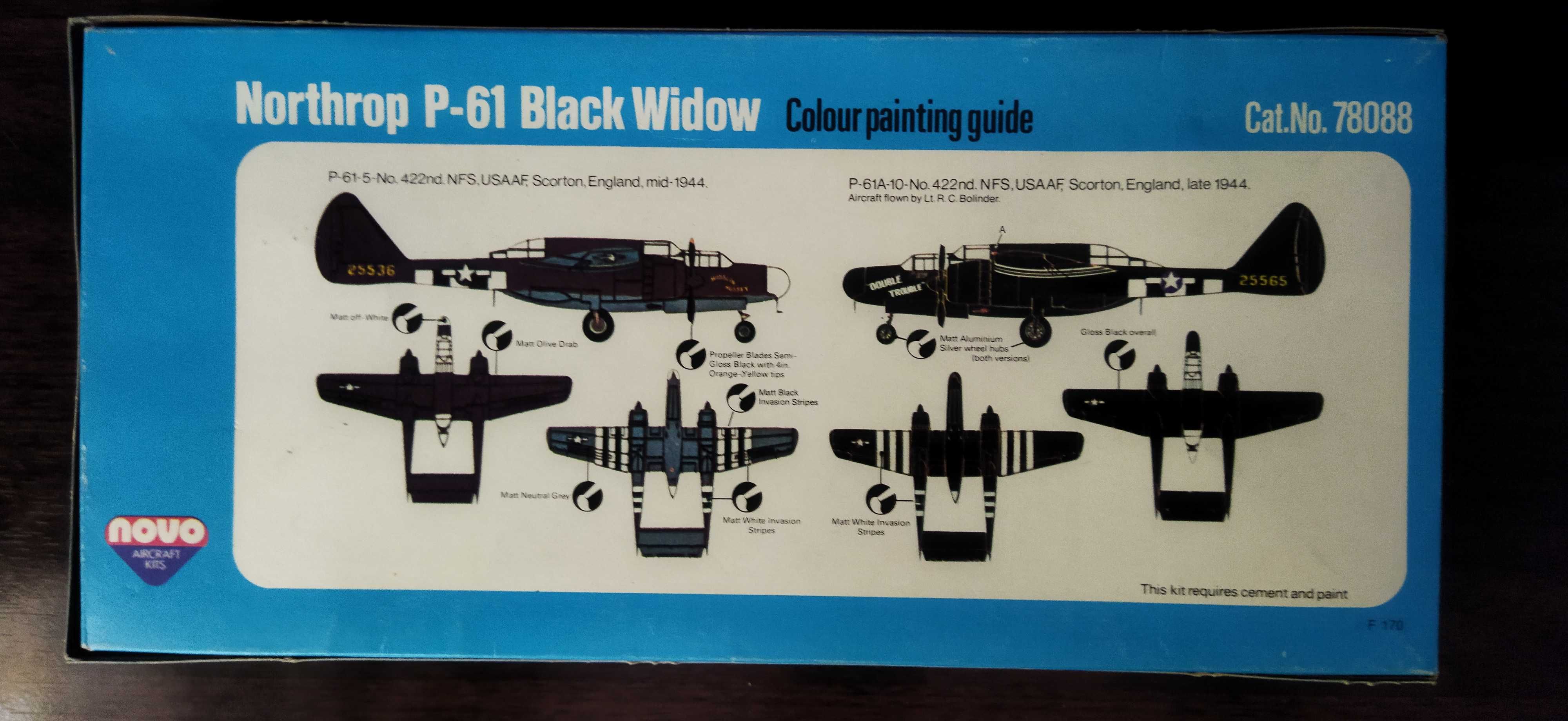 сборная модель тяжёлый истребитель P-61 Black Widow 1/72 model kit