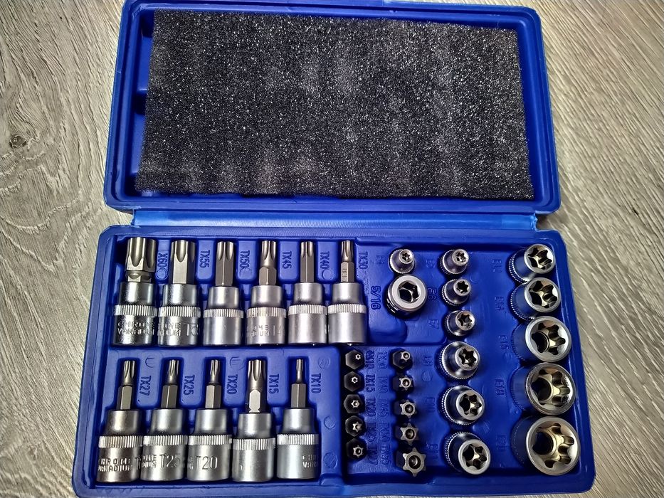 Trusa Chei TORX SI TUBULARE PROFIL E 3/8 34 PIESE, Chrome Vanadium