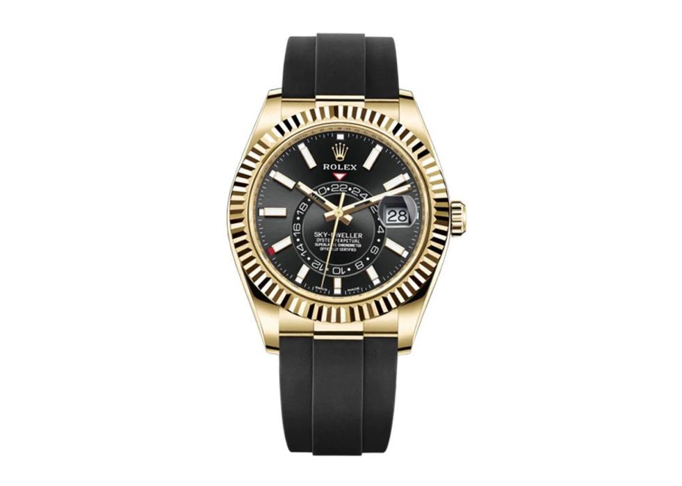 Часовник Rolex Sky-Dweller Yellow Gold Black Dial
