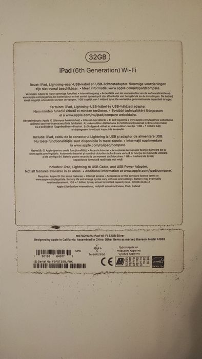 Apple Ipad, model A1893, impecabil, full box, alb, superpret