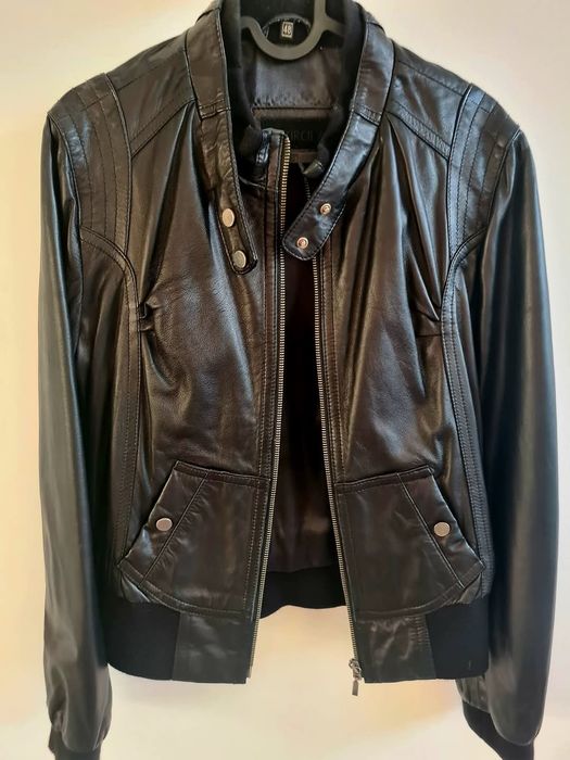 Geacă din piele naturală KIRCILAR, mărimea 48 (M/L), neagră,