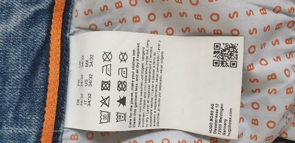 Hugo Boss Delaware Slim Fit  Soft Touch / 34/32  ОРИГИНАЛ Мъжки Дънки!