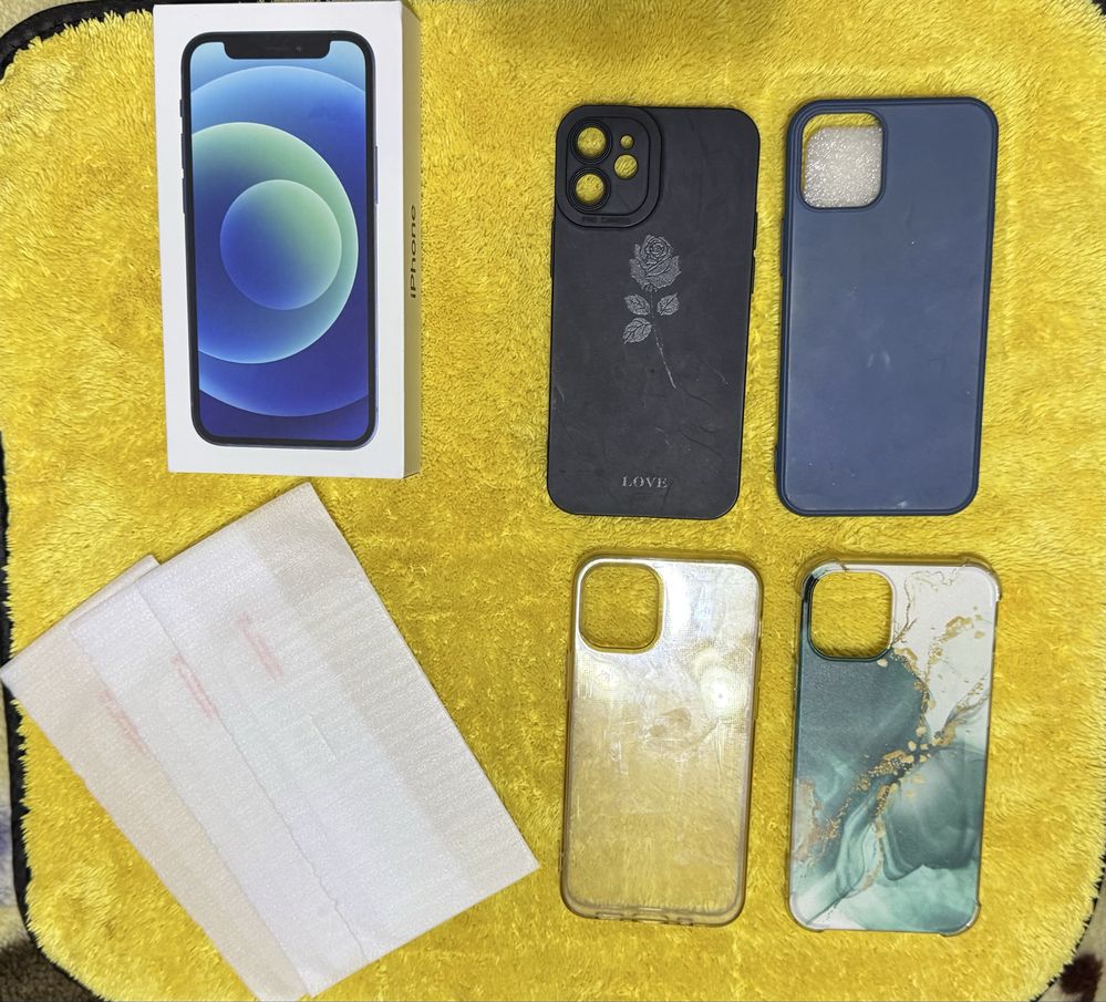 Cutie Iphone 12 mini + huse si folii