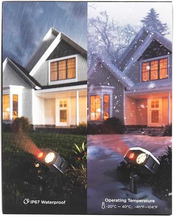 Govee Външен проектор със снежинки, интелигентен проектор, 20 диска