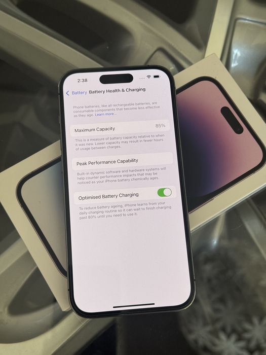IPHONE 14PRO DEEP PURPLE 256 85% battery