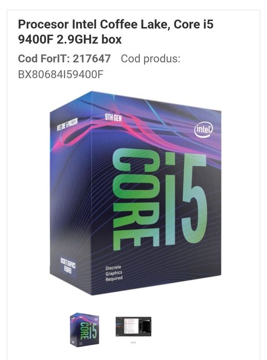 Vand kit mb+cpu: b365m pro4+i5-9400f