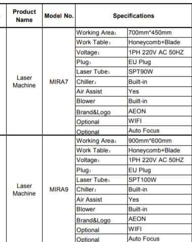 Aparat gravat laser mira 7 si 9