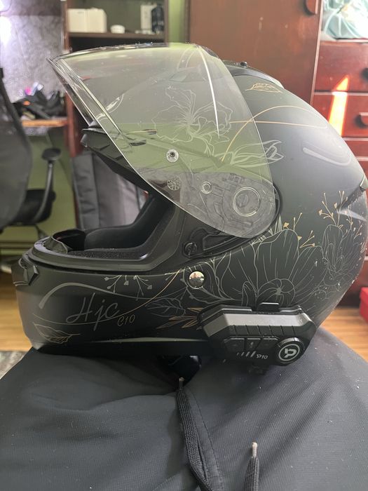 Casca moto HJC c10 cu intercom