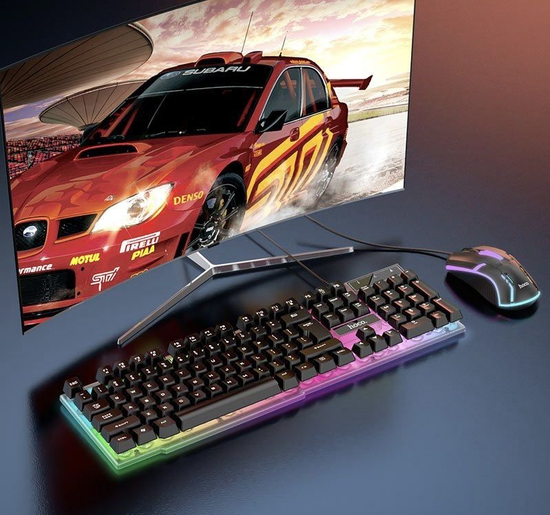 Игровая клавиатура с подсветкой RGB 2 в 1 Мышка