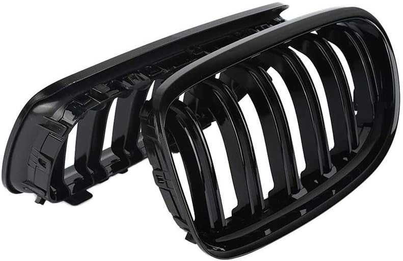 Решетки Бъбреци за БМВ BMW 3 серия E90 E91 2009+ Черен Гланц Двойни