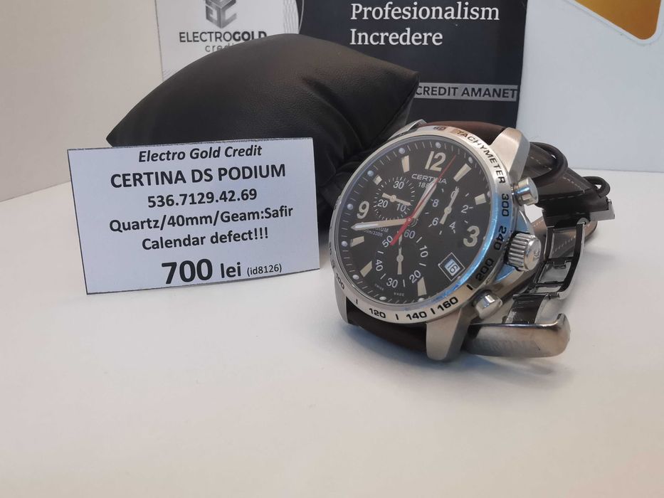Ceas Certina DS Podium/Quartz/40mm/Safir ID8126