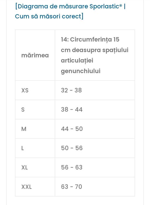 Orteza genunchi stâng SPORLASTIC