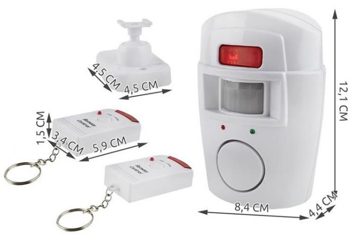 2 x Sistem alarma cu telecomanda senzor de miscare si temporizator