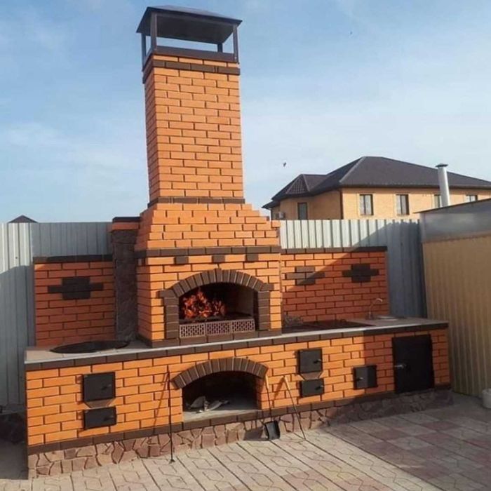 Ошак казаны из кирпича, помпейские печи, мангалы, барбекю коктал