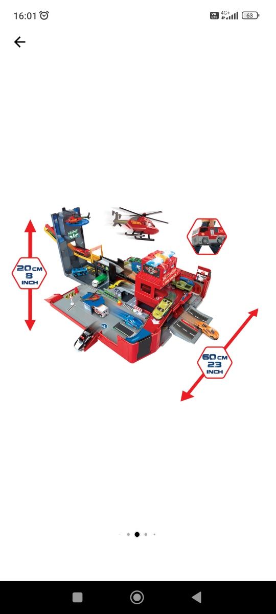 Голяма Пожарна трансформираща се в писта и писта Fisher price /Little