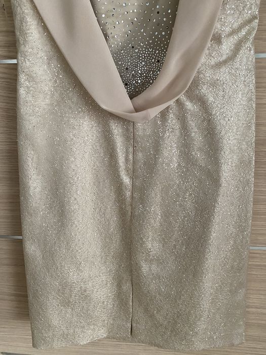 Rochie ocazie/ de seara cu spate transparent si sclipici