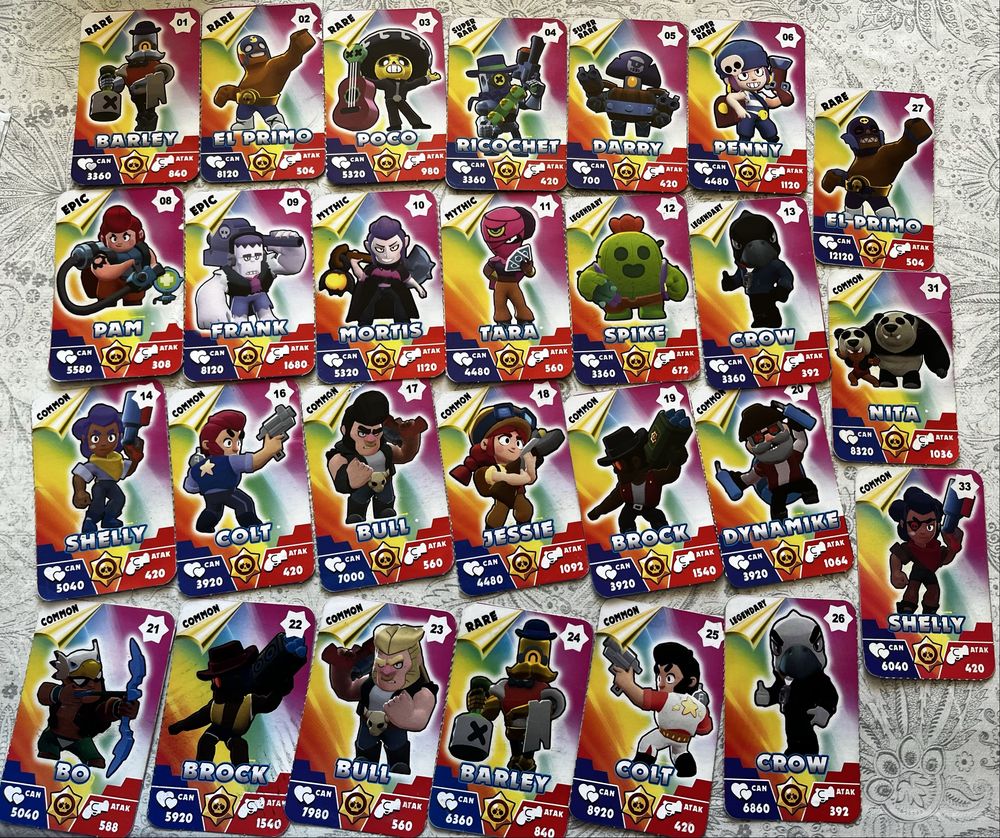 Brawl stars cards Брол старс карти