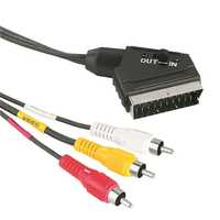 Cablu Scart la 3 RCA Cablu Euroscart la 3 RCA SCART Tata la 3 RCA Tata