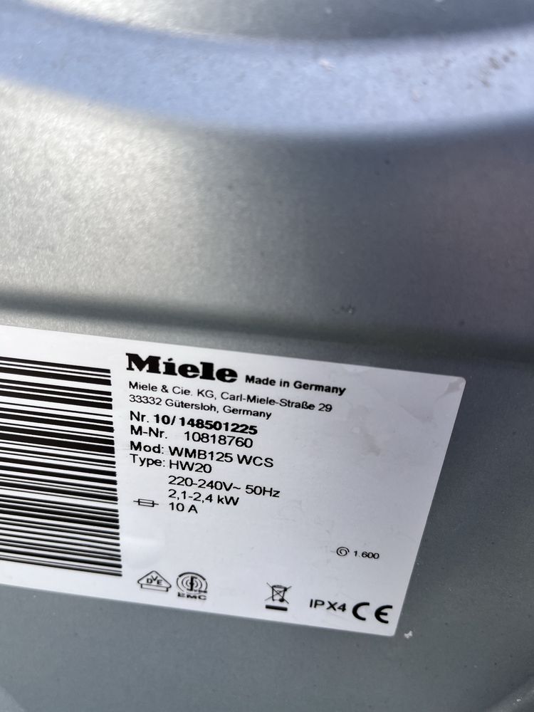 Пералня Miele w1 8kg performance 1600