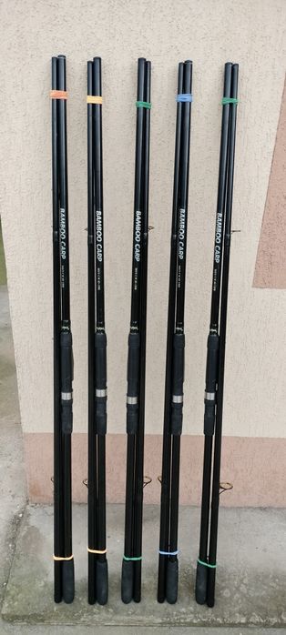 Set 5 Lansete Pokee Bamboo Carp 3,60 M/ 3 tronsoane.