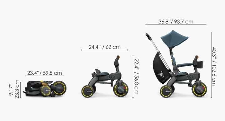 Doona Liki Trike S5 Nitro Black Delux детска сгъваема триколка