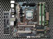 Материнская плата Asus TUF B85M + i7-4770 + 16gb