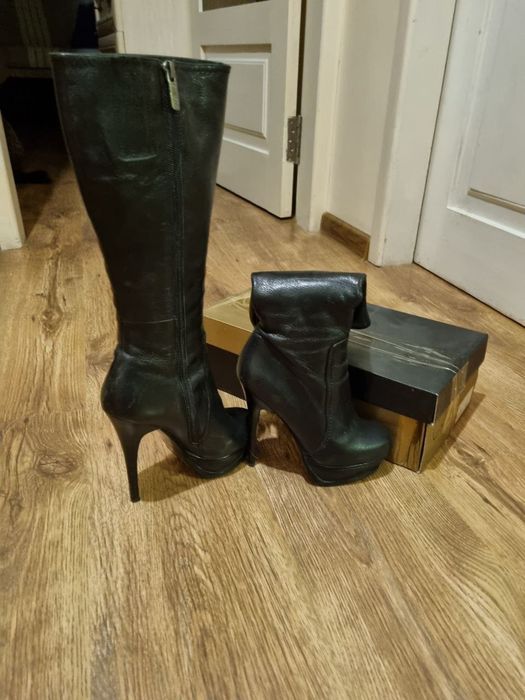 Кожаные сапоги из натуральной кожи