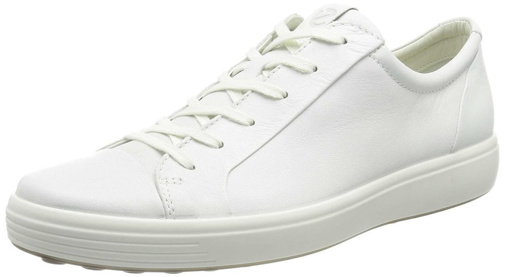 ECCO Men's Soft 7 City Tie Sneaker, White, 46 размер
