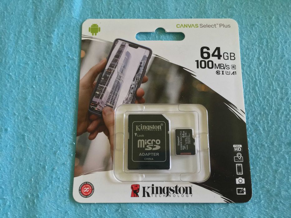 micro sd card memorie 64 gb Kingston, Class 10 UHS-I, garantie