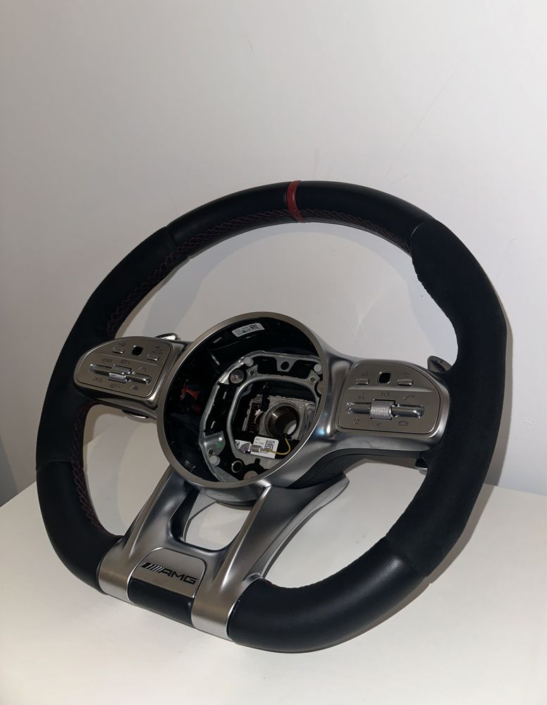 Volan Mercedes AMG OEM Alcantara/Piele cu Distronic (2019-2023)