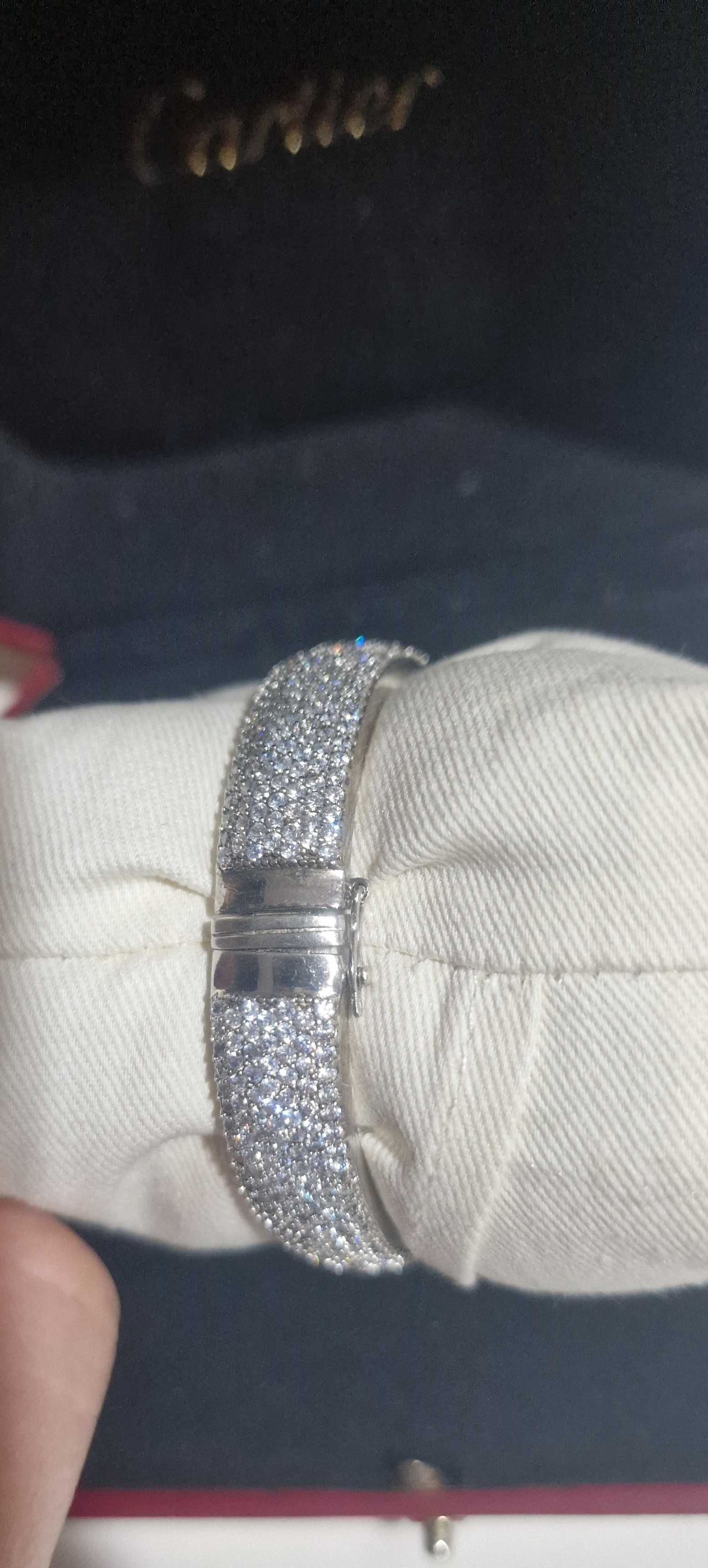 Bratara Cartier din argint 925 cu pietre