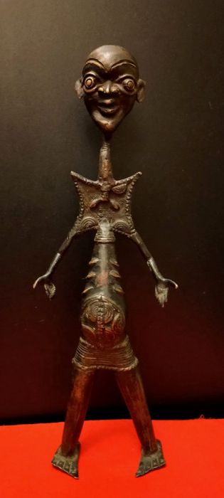 Capodoperă din Bronz Masiv – Artefact din Regatul Benin/ Autentic