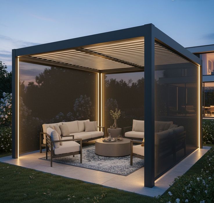 Pergole bioclimatice și închideri terase