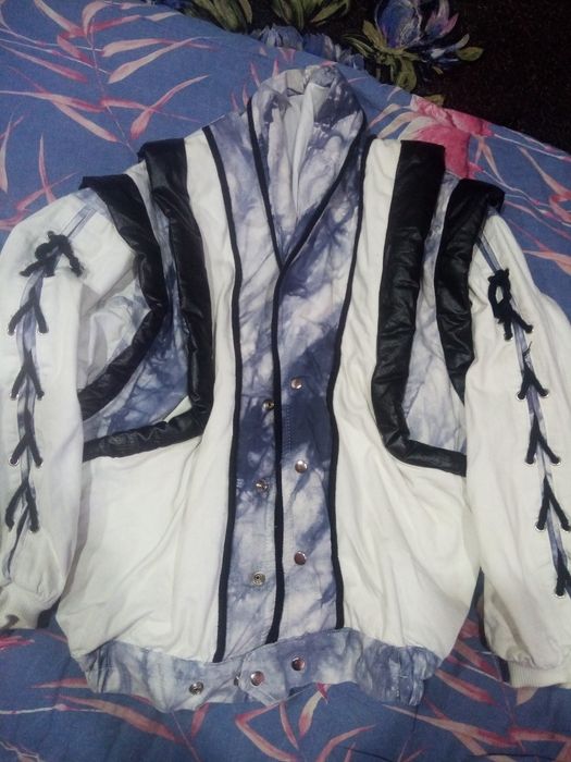 Мужская молодёжная утепленная куртка. Джинсовка варенка. Р. 46