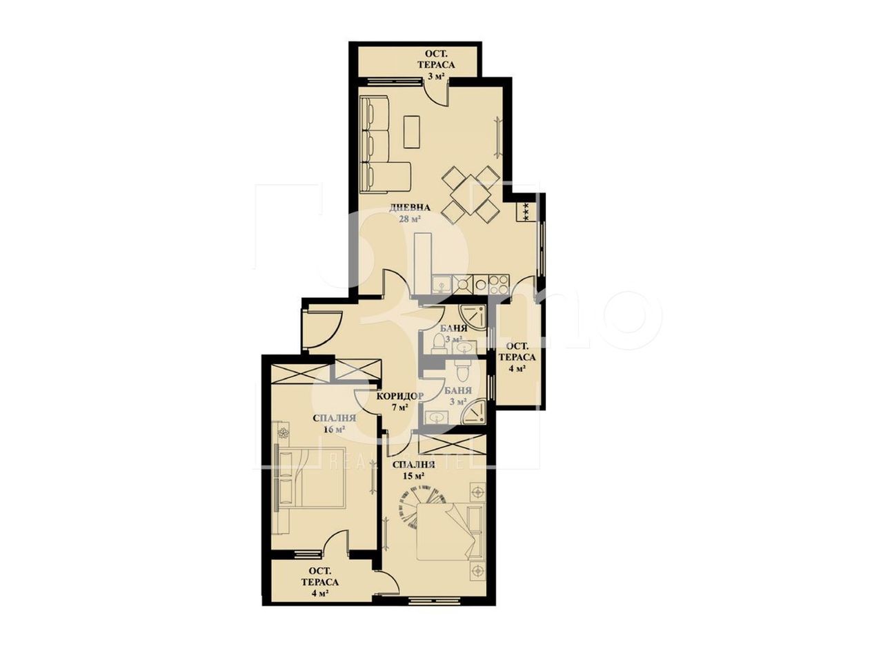 Продава се Тристаен апартамент в София, Люлин 5 - 119 кв.м за 1485 €/кв.м - Снимка #7