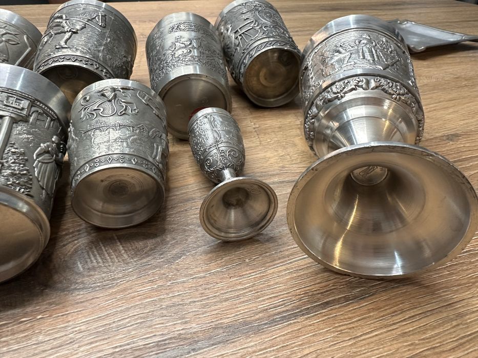 Vand pahare /pocale din zinc (decor, arta,vintage,vin)