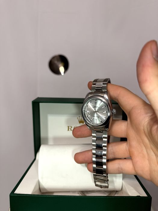 Ceas Rolex Oyster Perpetual Premium alb argintiu
