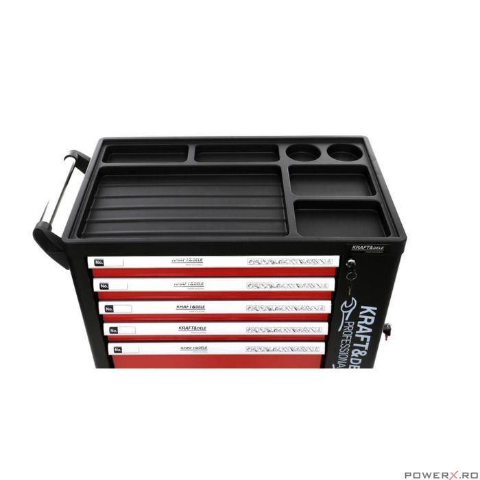 Dulap scule complet echipat, 6 sertare, 262 piese, Kraft