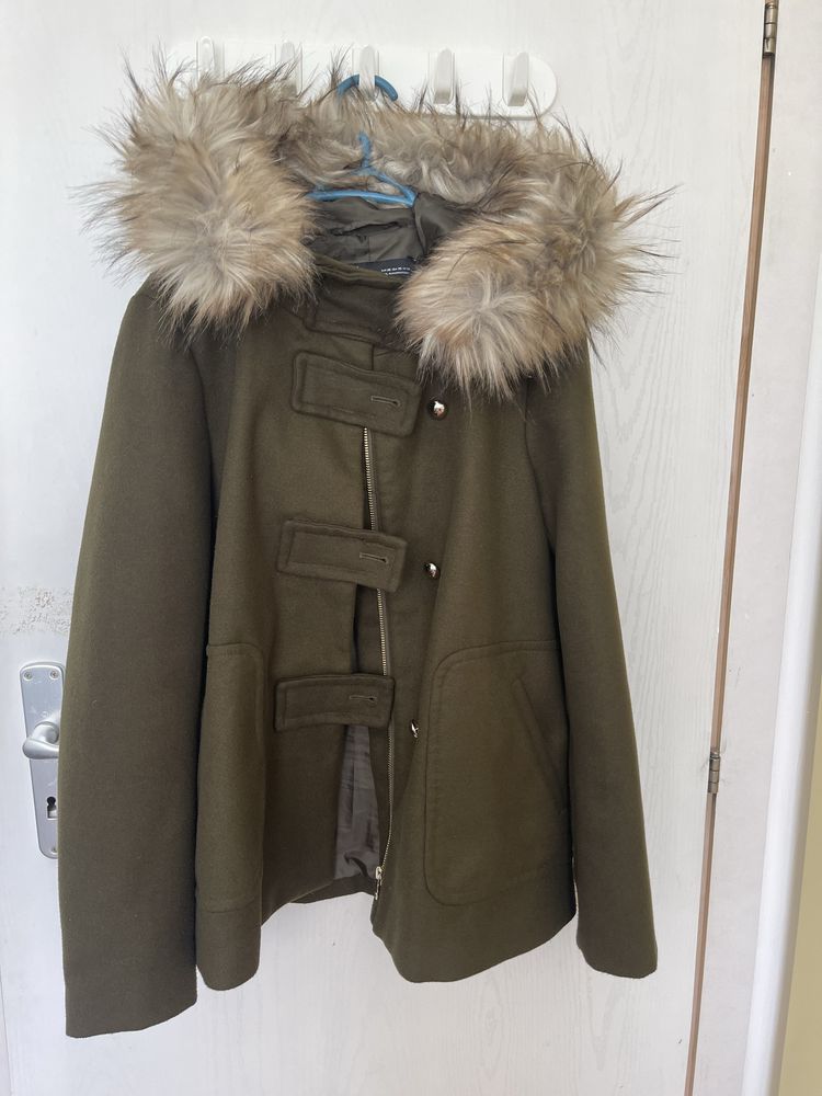 Дамско палто ZARA зелено XS