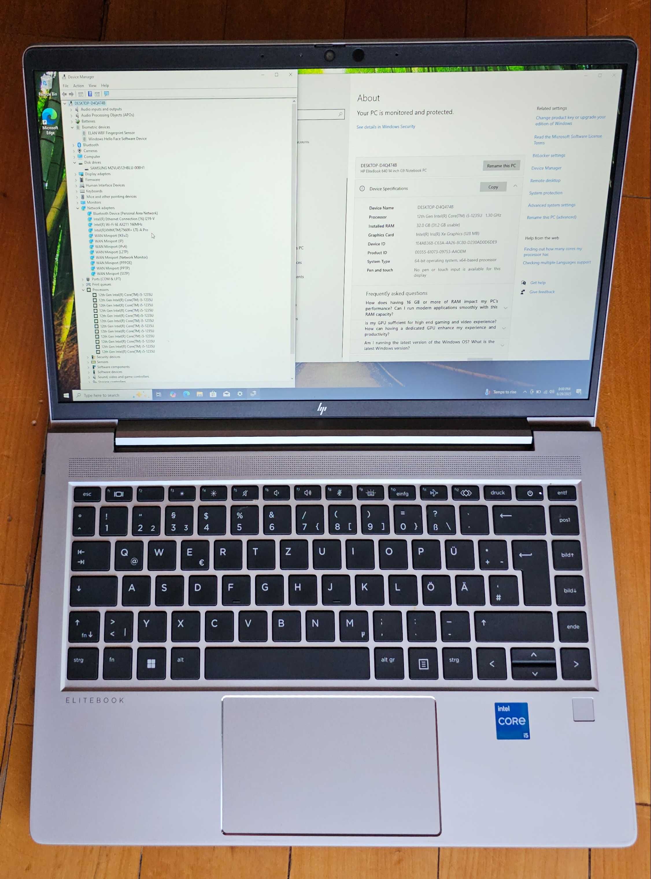 HP EliteBook 640 G9 i5 1235U 16Gb 512Gb modem 5G LTE WWAN