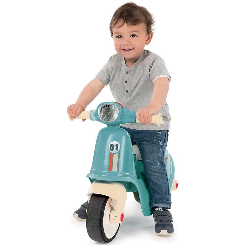 Scuter Smoby Scooter Ride-On pentru copii albastru/ROZ