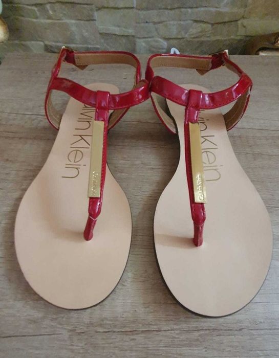 Sandale Cakvin Klein originale ,rosii, dama,nr.36