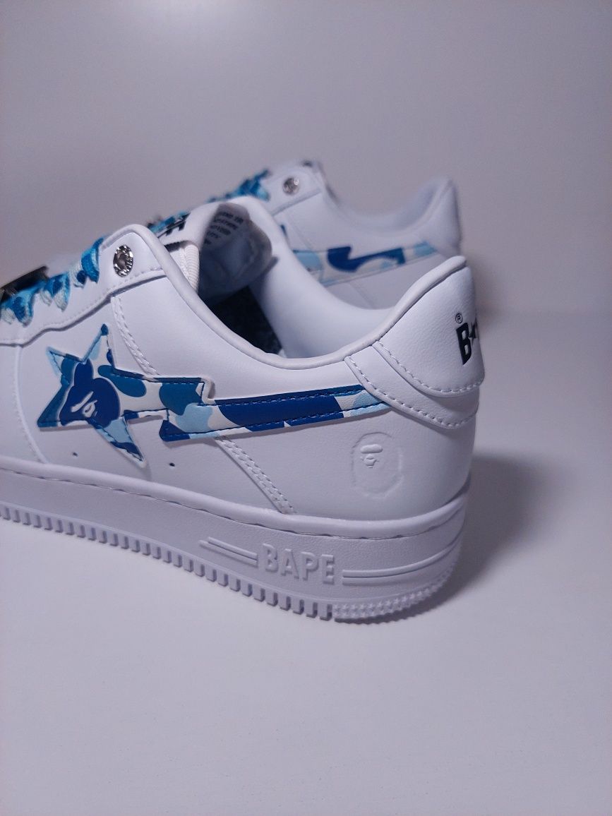 Bape Sta Low White ABC Camo Blue