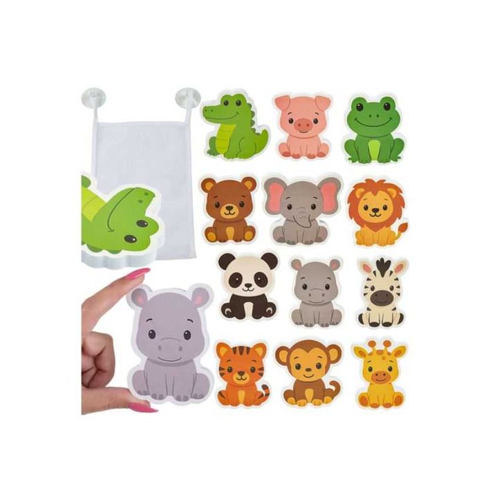 Пъзел за баня / Пъзел за вана / Бебешки пъзел - цветни животни от пяна