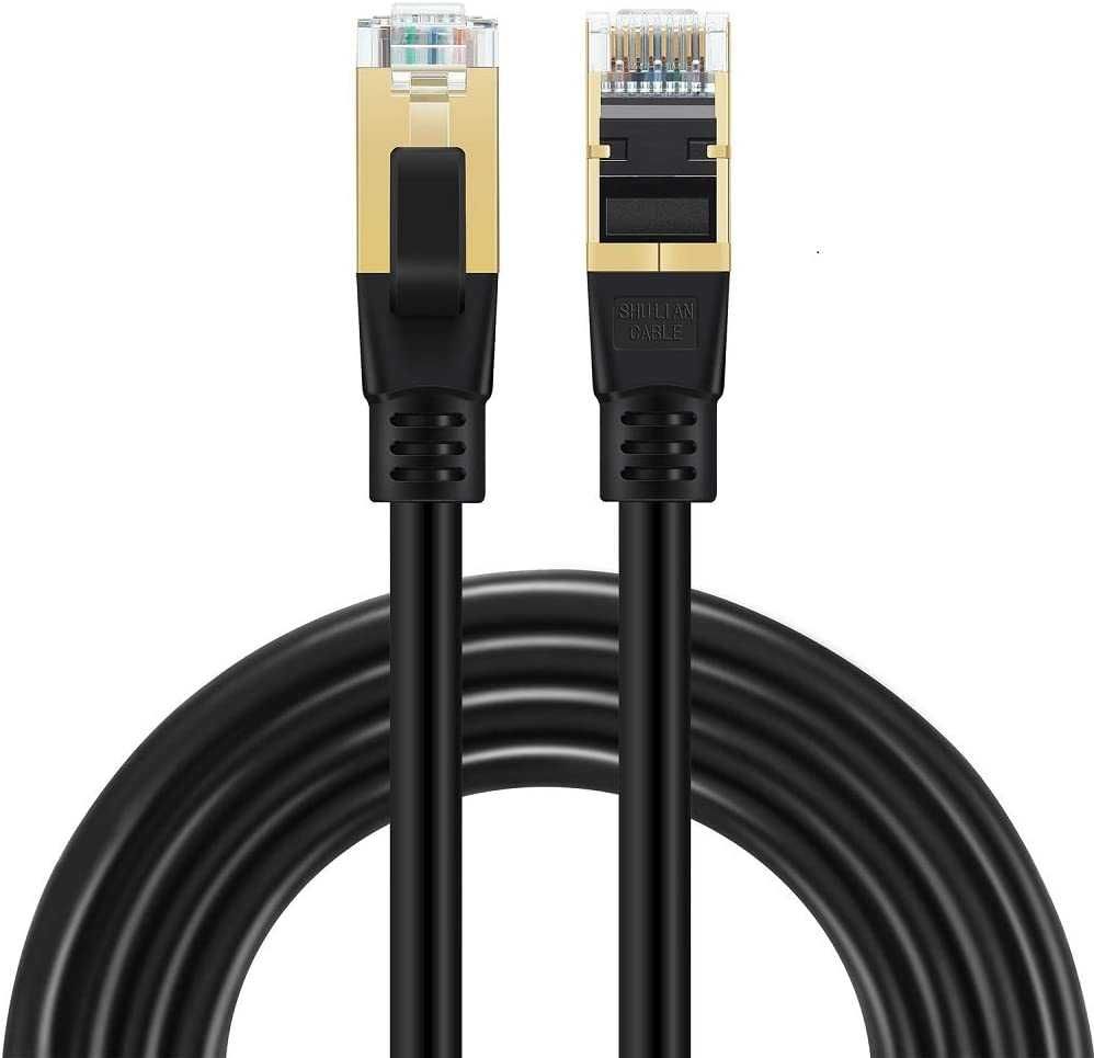 Cablu Ethernet LAN Cat 8 SHULIANCABLE, RJ45, 3 metri, negru